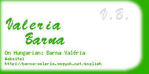 valeria barna business card